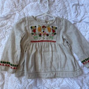 HTF Zara Embroidered blouse